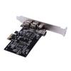 Plastic IEEE 1394a Expansion Card Black PCI Express Firewire Adapter  For Desktop PC