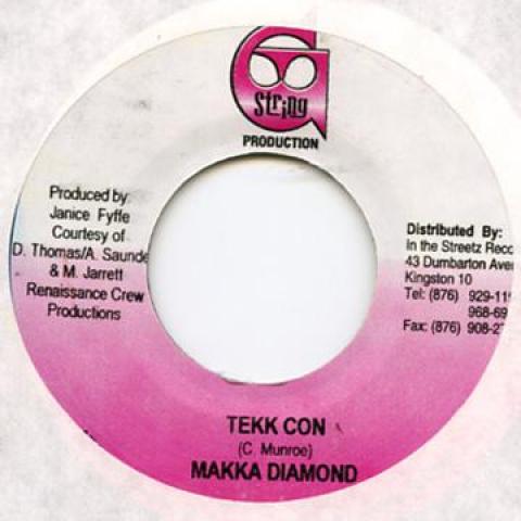 7inch Record MACKA DIAMOND - Tekk Con G String 2004 Jamaica Reggae, Ska & Dub