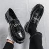 Fashion Business Men Loafers Men Casual Thick-soled Anti-slip Wear-resistant Leather Shoes Social Travel Shoes In Sizes 38-46 Men Shoes
