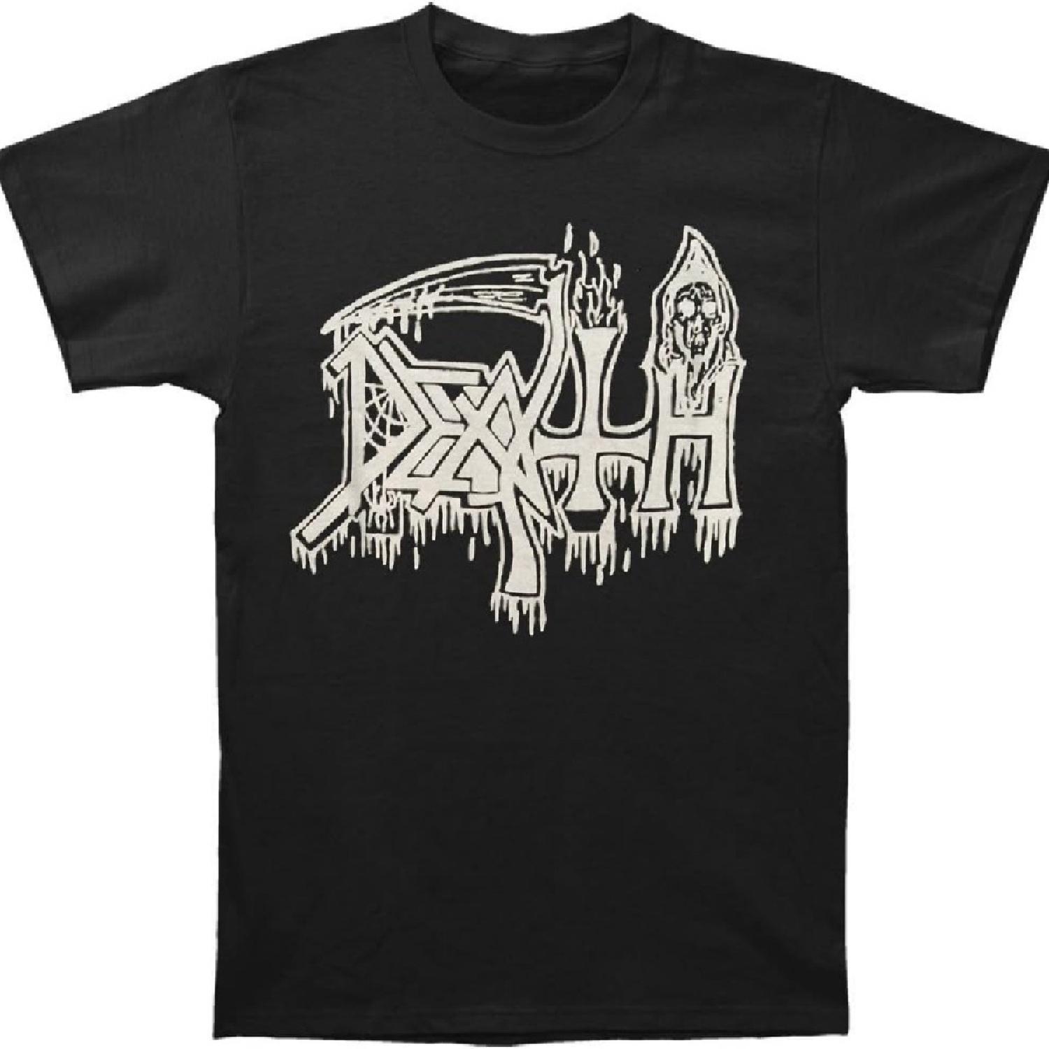 

Death- Classic Logo T Shirt (White on Black) XXXL чорний