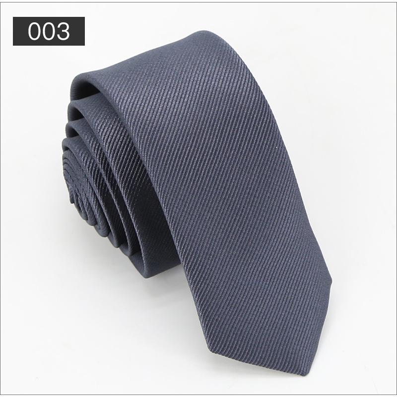 2025 Men's Solid Color Twill Jacquard Tie - Fashionable, Handmade Narrow Design