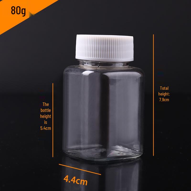 Clear Plastic Wide-Mouth Bottle for Liquid/Solid/Powder Storage, Bead Organizer, Medicine Container, 30ml.