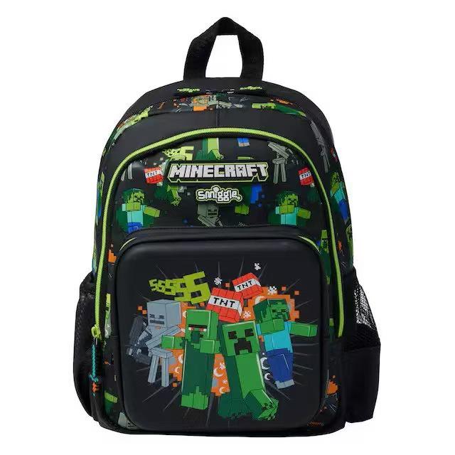 

Smiggle x Minecraft Creeper Backpack for Boys – Perfect Back-to-School Shoulder Bag for Elementary Students.