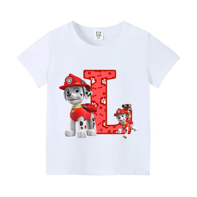 PAW Patrols Children Short Sleeve T-shirt Summer Kids Cartoon Printed Clothing Boy Casual Cotton Tee Girl Anime Cute Tops Gifts