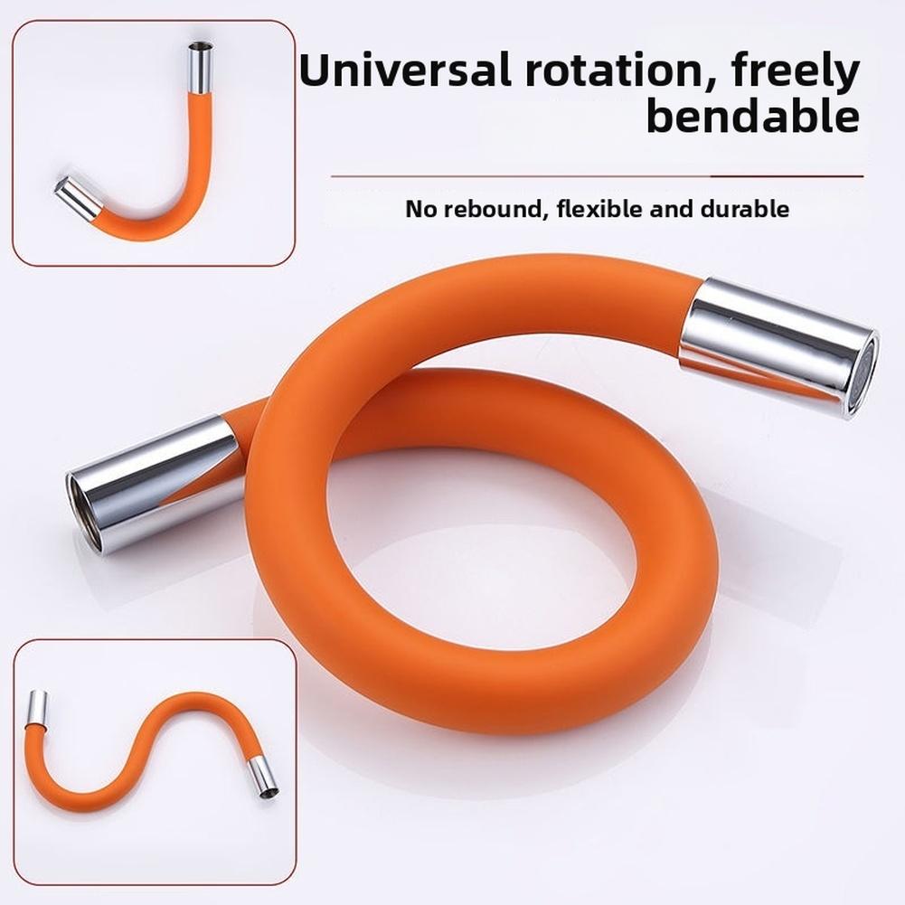 Stainless Steel Flexible Faucet Extension Tube Compatible with Standard Faucets Featuring Built in Aerator and 360 Rotation