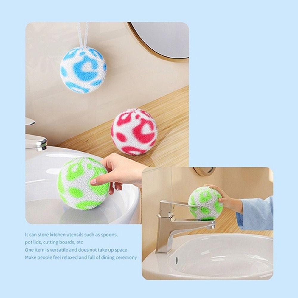 Creative Soft Desktop Cleaning Ball No Shedding Cleaning Tool Washbasin Faucet Brush Bathtub Washbasin Cleaning Ball for Home