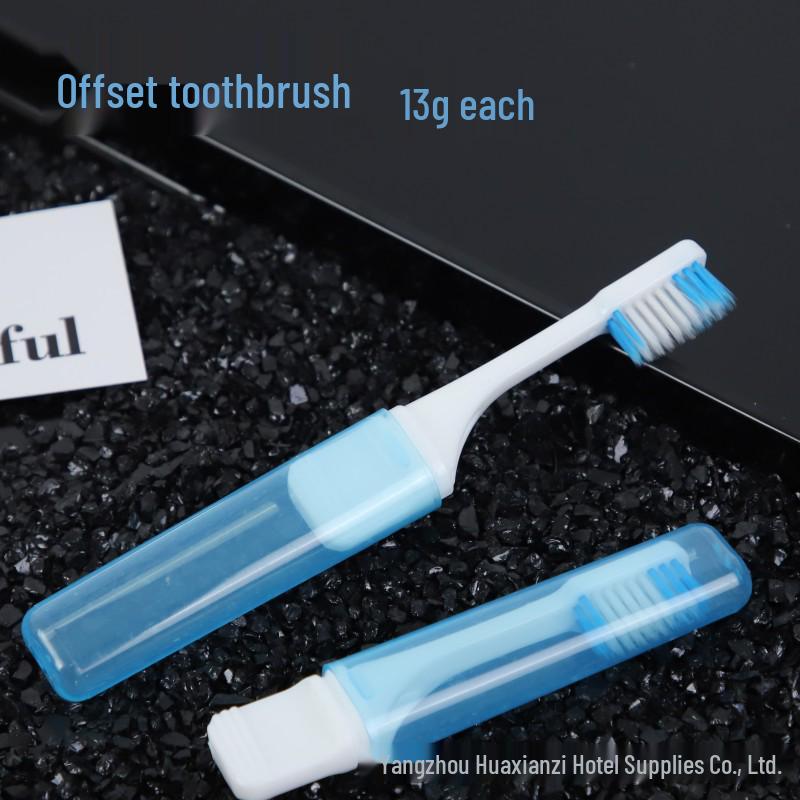 Compact Folding Travel Toothbrush Set with Soft Bristles - Colorful Family Pack for Hotel and Business Trips