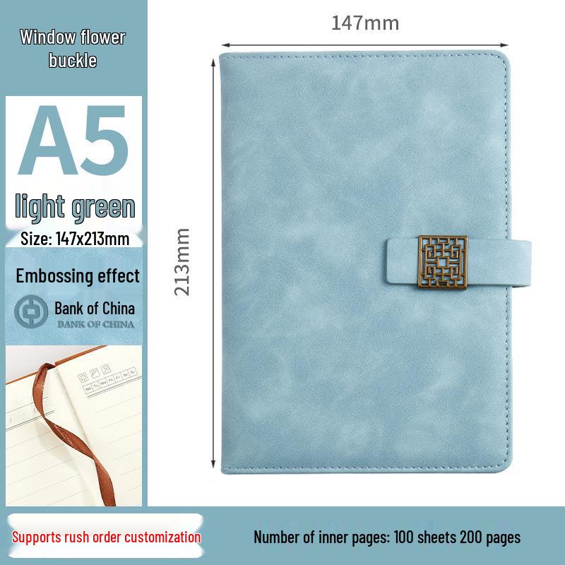 A5 Custom Logo Thickened B5 Diary with Buckle for Business Office