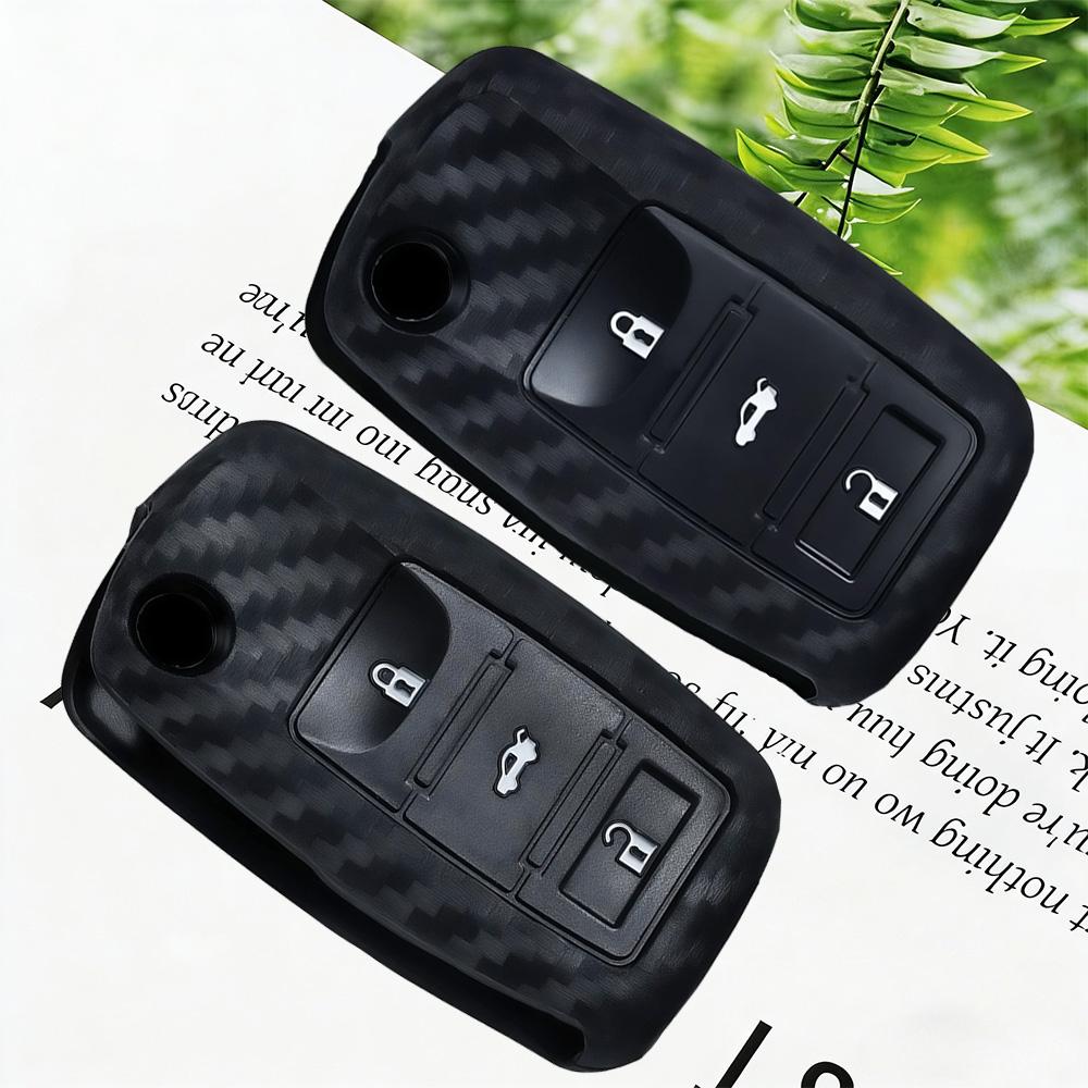 Silicone Carbon Car Key Case Cover For Vw Volkswagen Polo Tiguan Passat B5 B6 B7 Golf 4 5 6 Mk4 Mk6 Jetta Skoda Octavia Seat