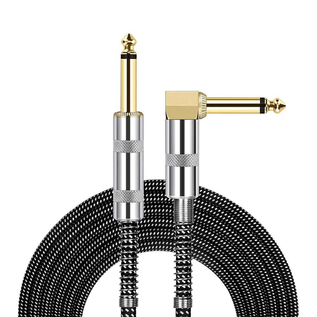 2m Guitar Shield Cable, Durable, Noise-Reducing, for Guitar and Bass, for Studio and Live Performances, by Frenflu