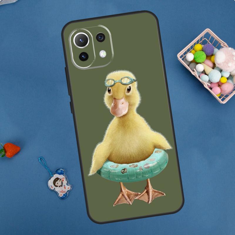 Cute Cartoon Duck Case For Xiaomi 11T 12T 13T 14T Pro 13 14 15 Ultra POCO X7 Pro X3 X5 X6 M6 F5 F6 Pro Cover