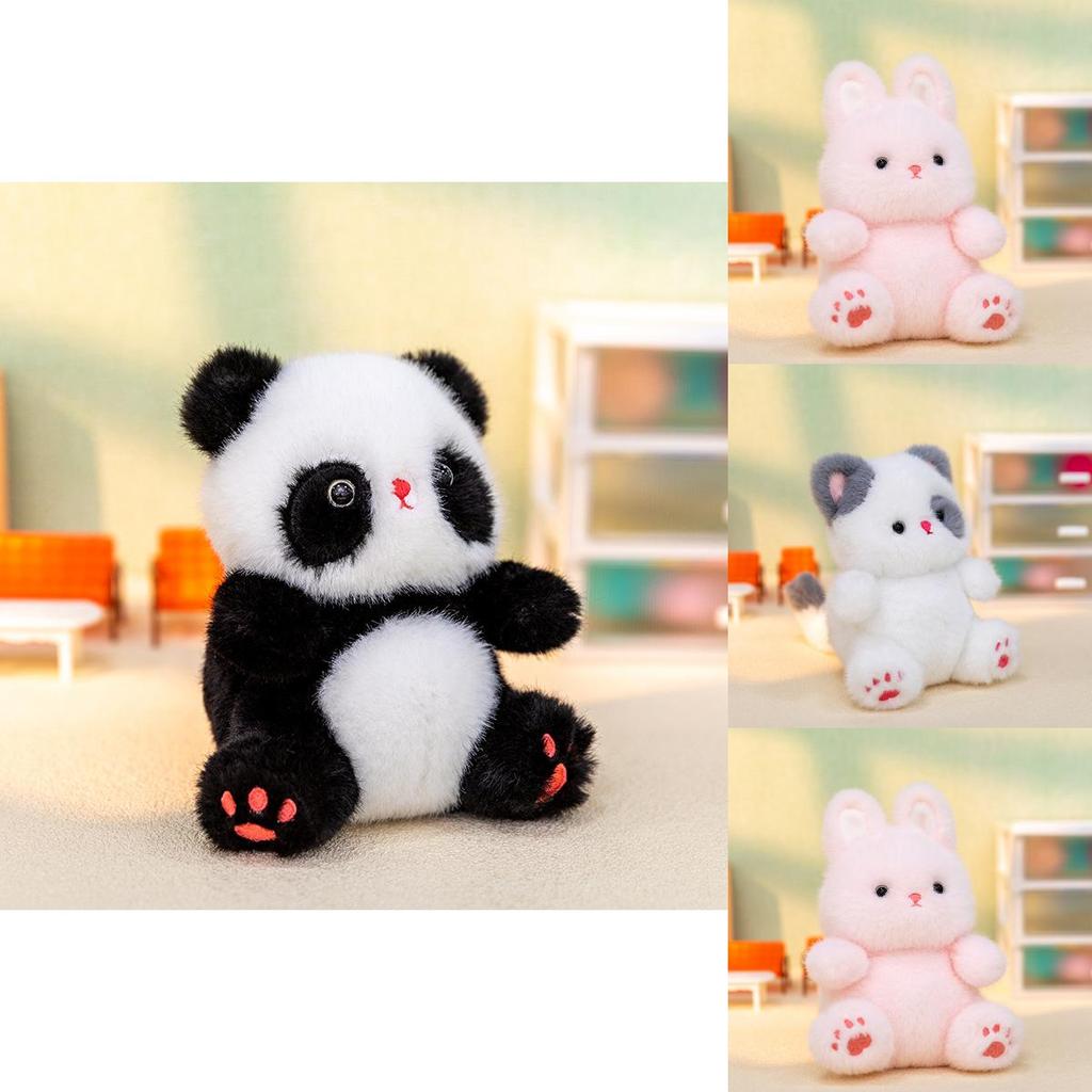 Plush Penguin Bear Rabbit Toy With Short Pile Soft Fabric For Kids And Collectors