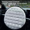 Car Steering Wheel Sun Cover 43cm Aluminum Foil Folding Cooling & Heat Insulation Shield Sunscreen Cover Car Interior for Summer