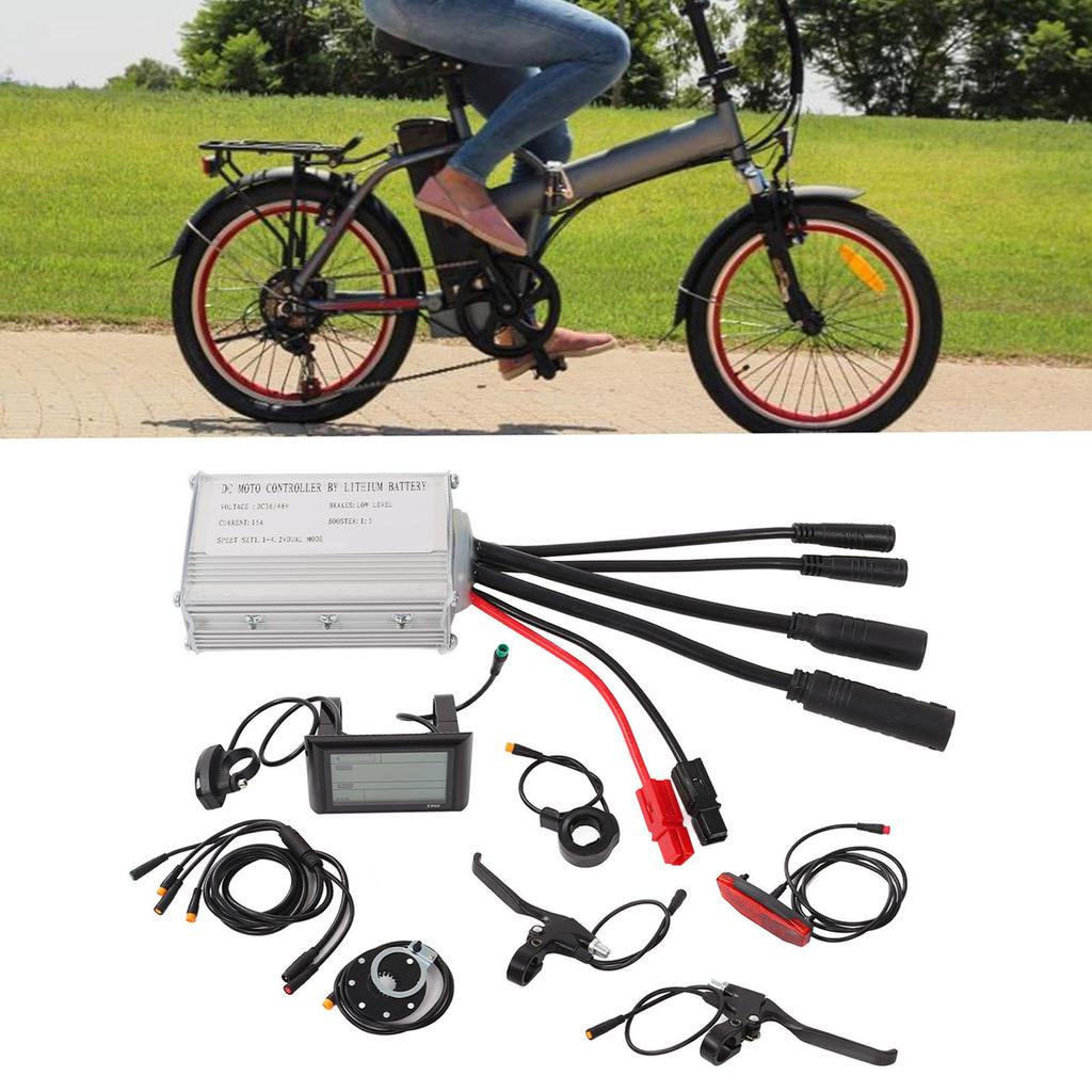 36V/48V 250W Brushless Motor Controller LCD Display Kit Bicycle Lithium Battery Modification Controller Kit for Electric Bike