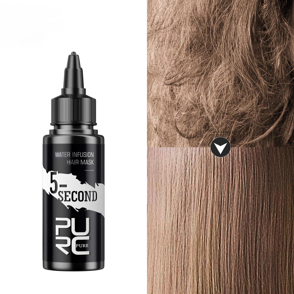 PURC Five Second Water Hair Mask Fury, Dry, and Fluffy Care Huile liquide cuite au four, masque capillaire lisse et revitalisant sans vapeur