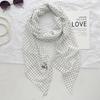 Zhang Ruonan'S Same Korean Black Polka Dot Silk Scarf, High-End Neck Accessories, Multi-Functional Versatile Shirt Decoration