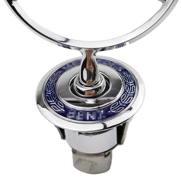 3D 44mm Metal Blue Chrome Star Bonnet Hood Logo Emblem Badge Car Accessories For W124 W202 W203 W204 W208 W210 W220