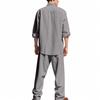 Linen Men's Casual Suit Loose Shirt and Pants Suit Men's Matching Sets Suits and Separates Tracksuits Man Clothes for Man