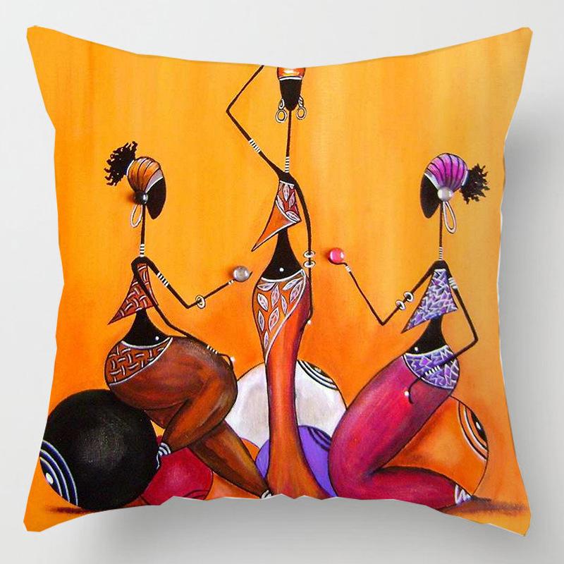African Life African Women Abstract Painting Decoration Cushion Cover Home Decoration Pillowcase Exotic Pillowcase