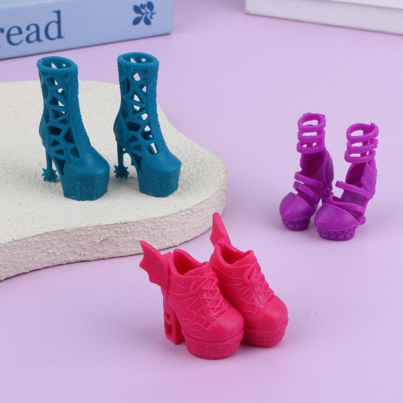 1Pair Mini Doll High Heels Boots Sandals Fashion 1/6 Dolls Dress Up Accessories For Female Dolls Decorations Pretend Play Toys