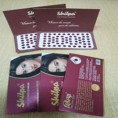 Pegatina Shilpa Vive Kumkum - Rojo intenso Talla 6 (Paquete de 5)