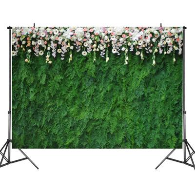 Yapay Yapraklar Fotoğraf Arkaplanı Kumaş Doğum Günü Partisi Dekorasyonu Arkaplanı