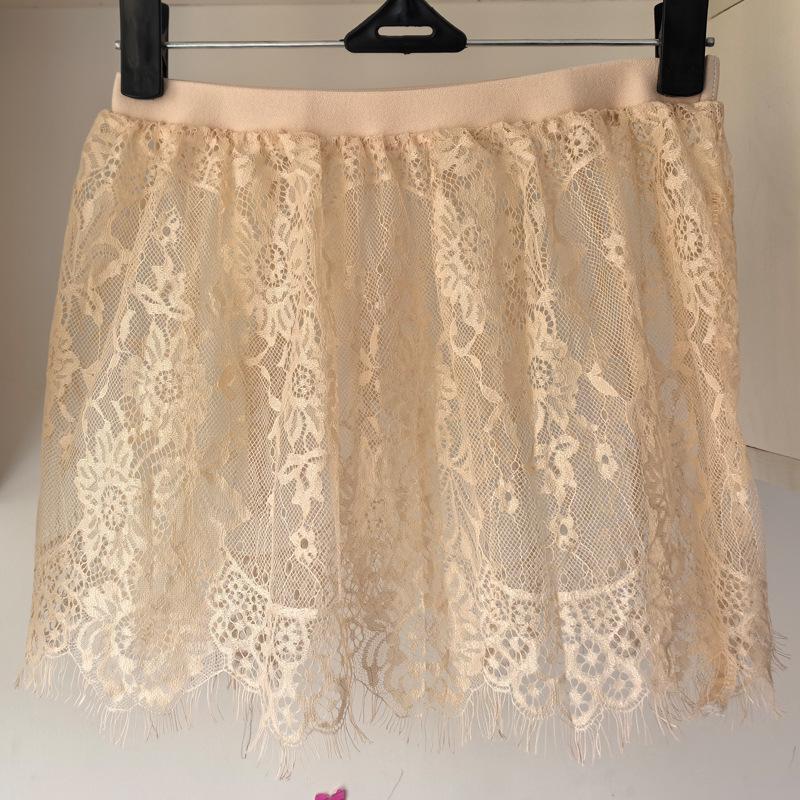 Spring and Autumn Women's Plus Size Layered Lace Hip-Covering Short Skirt Apron