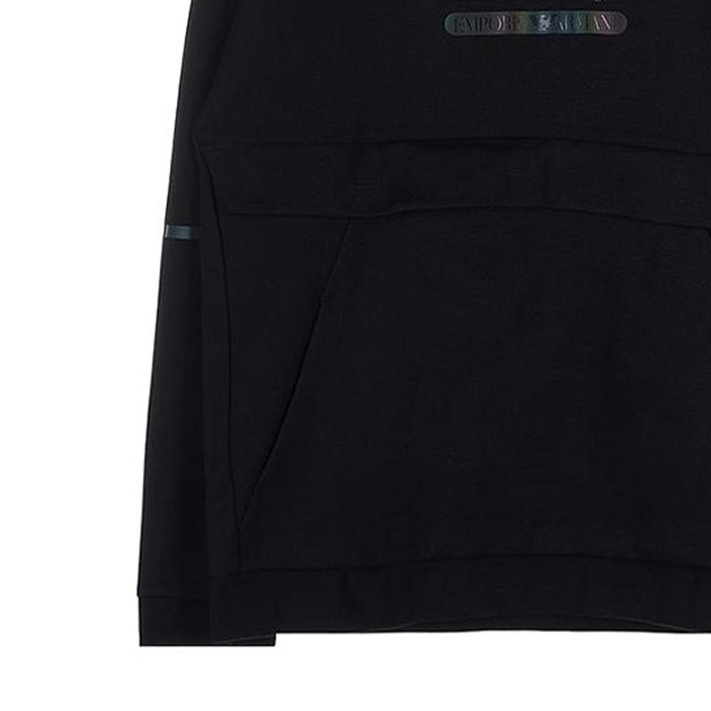 Emporio Armani Ea7 Fw22 Hūte ar burtu apdruku Džemperi Vīriešu džemperis Melns 6LPM21-PJANZ-1200