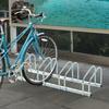 Bike Stand Parking Rack Floor or Wall Mount Bicycle Cycle Storage Locking Stand (5 Racks, Silver)