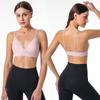 BYMERMAIDS Fitness Yoga Top Deep V Sexy Triangle Cup Bralette Boneless Sports Bra Seamless Push Up Bra Women's Tube Top Crop Top