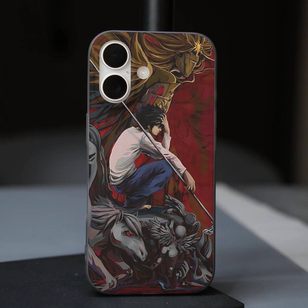 Japan Anime Death Note For IPhone 16 15 11 12 13 14 17 Pro Max PLUS Pro Soft Corrugated Silicone Back Phone Case