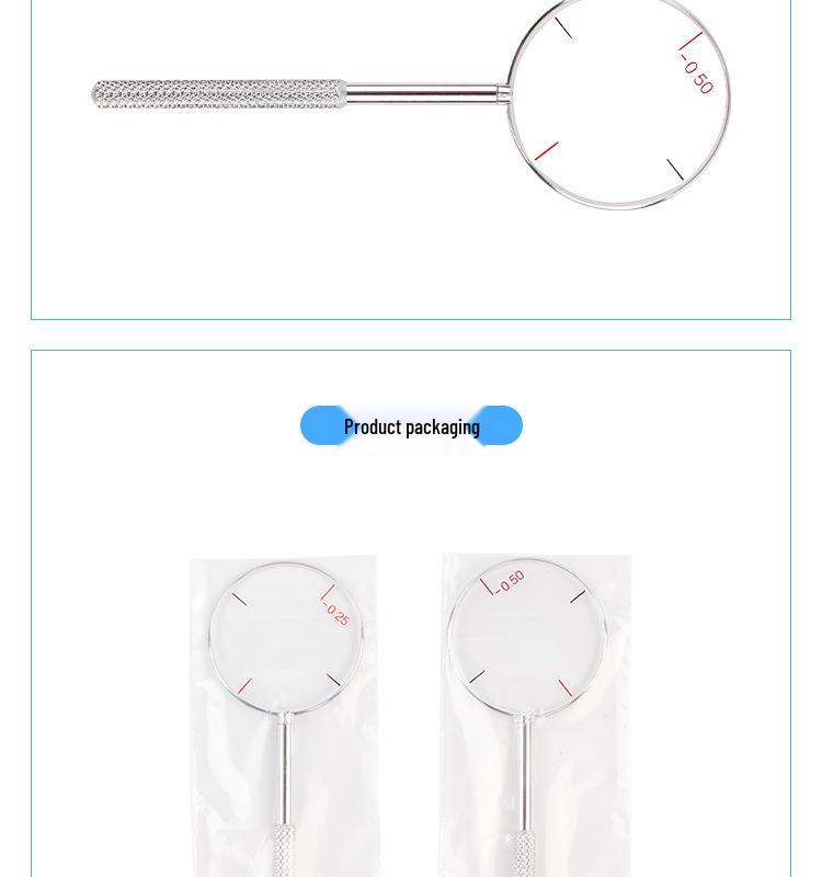Phoropter Cross Cylinder Lens with Metal Handle for Optometry, Available in 25° or 50°