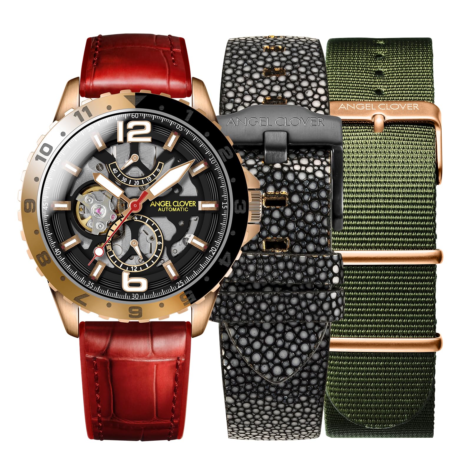 

Angel Clover Timecraft Diver Casual Watch, Men s, Red, TCA45PG-RE-EC [Parallel Import]