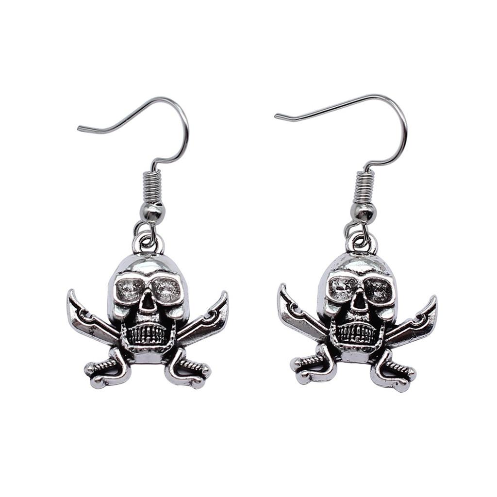 Halloween Charm Dangle Earrings Gothic Crescent Drop Earrings Dark Witchy Occult Jewelry