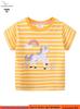 European Style Girls' Cartoon Embroidered T-shirt - Round Neck, Short Sleeve, Summer 2026