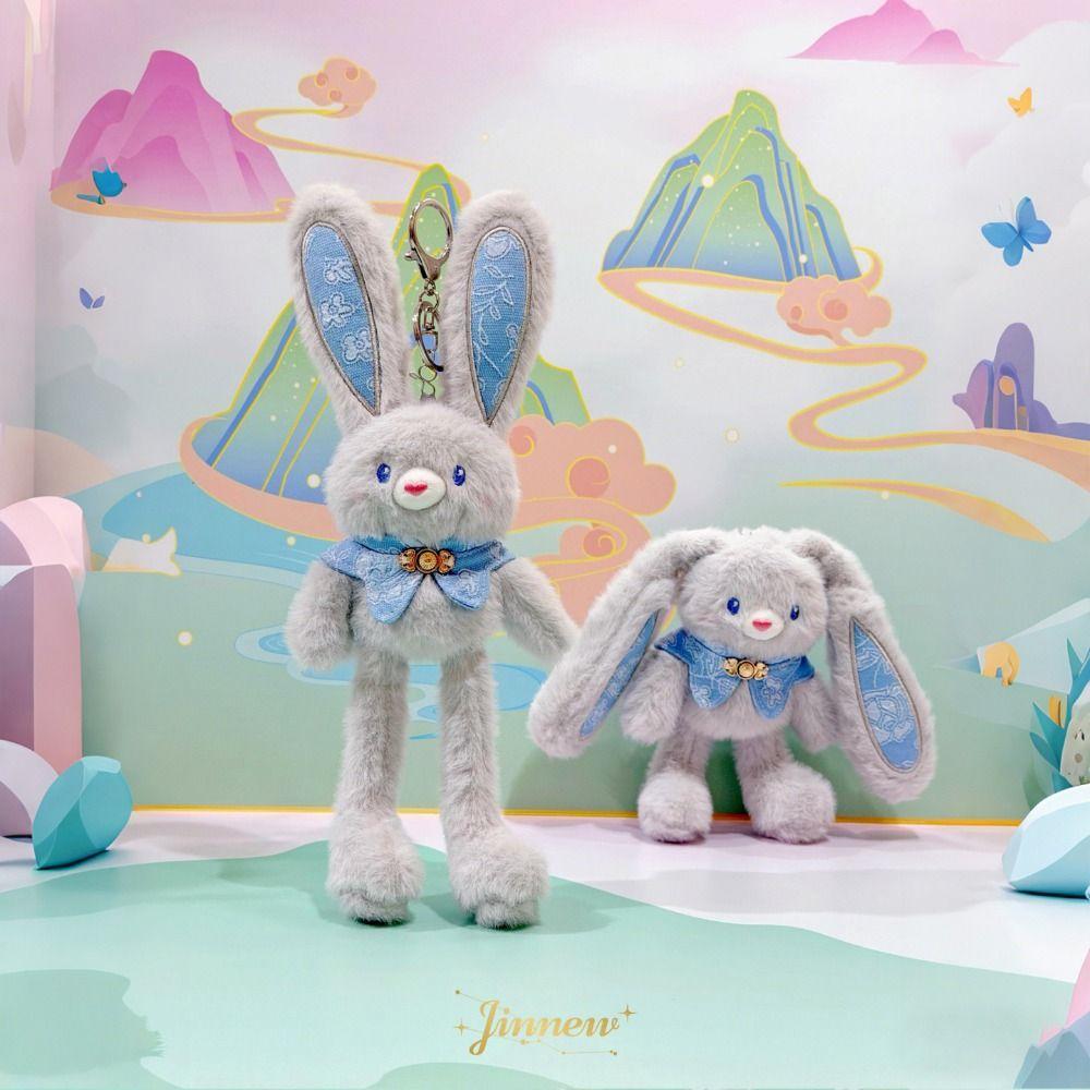 Creative Design Plush Rabbit Pendant Soft Stuffed Schoolbag Pendant  Children's Birthday