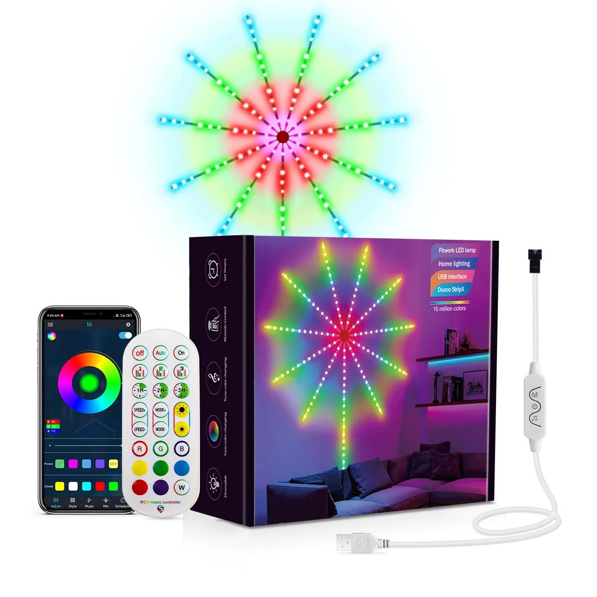Firework Led Strip Light Bluetooth Smart Neon Strip APP Led Lights Strips Usb 5V Led Strips Christmas Party Decoration