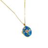Titanium Steel Photo Locket Pendant Necklace Non-Fading Vintage Enamel Necklace  For Women