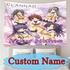 Custom Name Or Text Clannad Schoolgirl Love Tapestry Multi-functional Wall Hanging Tapestry Interior Atmosphere Change