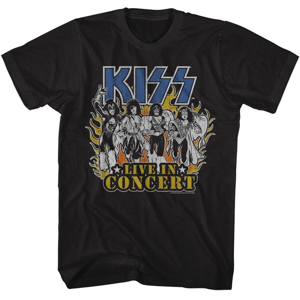 

Kiss Live In Flames Music Shirt 4XL
