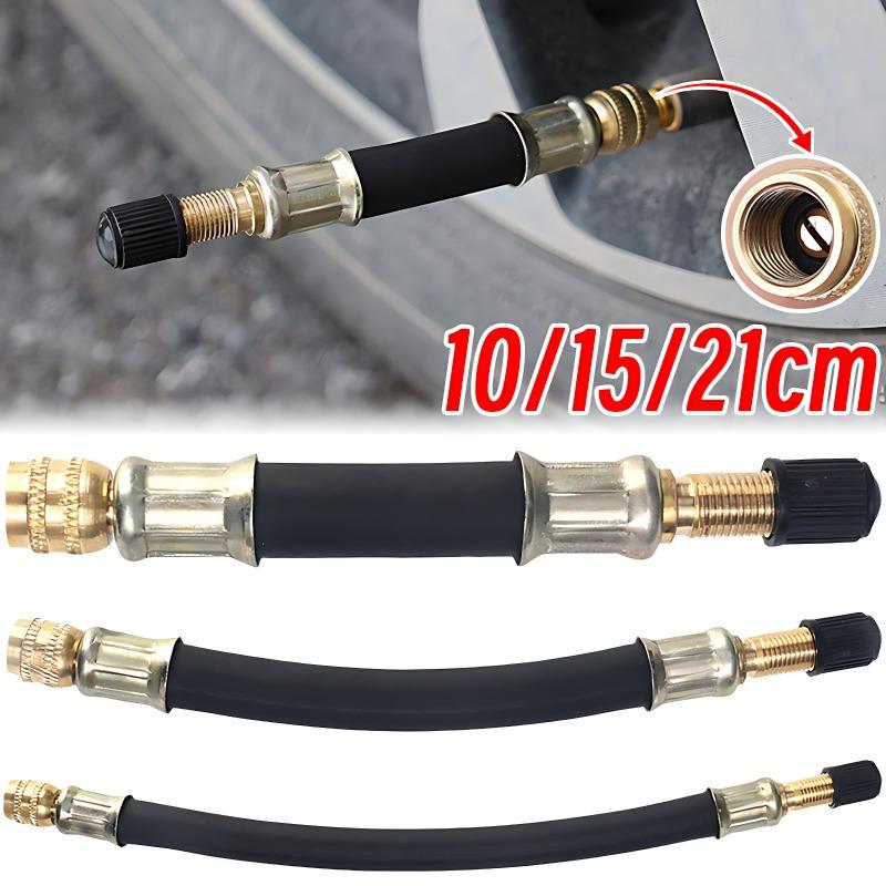 10/15/21cm Flexible Rubber Tyre Valve Inflatable Rubber Hose Twin Wheel Lorry Van Bus Valve Stems Extensions Tube Adapter