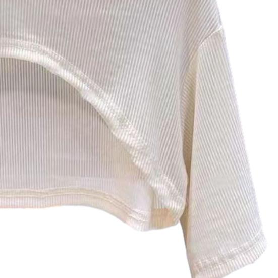 Sunscreen Tops Women Short Sleeve Round Neck Tee Shirt Solid Color Thin