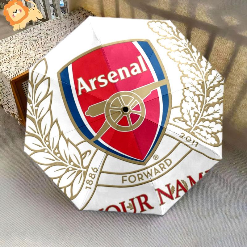 1 PC Automatic Folding Umbrella - Arsenal F Custom Name Pattern, Portable & Foldable Design with 8 Ribs, Christmas Birthday Gifts
