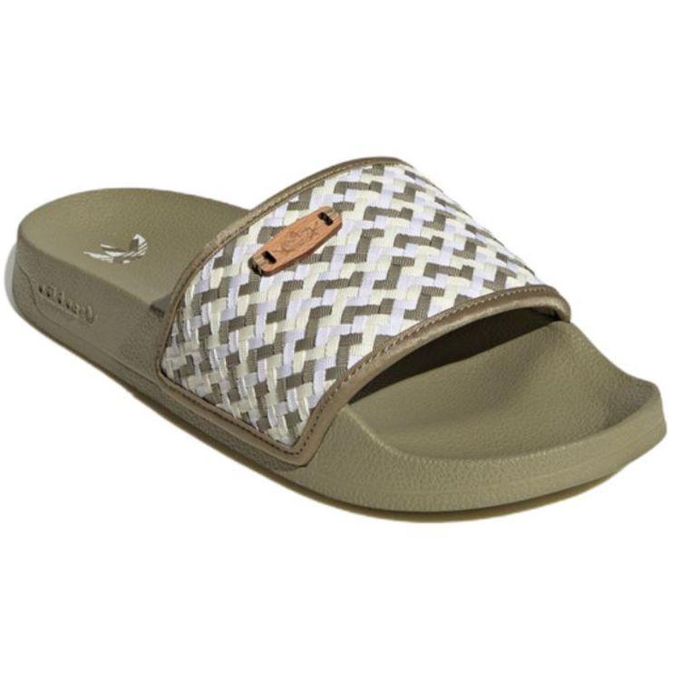 Adidas Originals Adilette Lite One-Piece Sports Slide Sandals Unisex Footwear Light-Green FZ5592