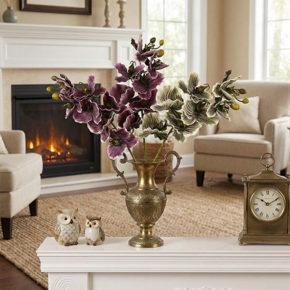 Butterfly Orchid Simulation Big Moth Orchid Real Touch Fake Flower Branch  Home Living Room Decor