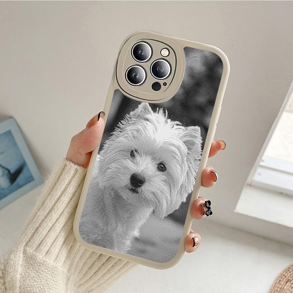 West Highland Terrier Westie Phone Case for Iphone 13 12 11 14 Pro MAX MiNi 7 8 14 Plus XS XR 13 Pro Lambskin Protective Covers