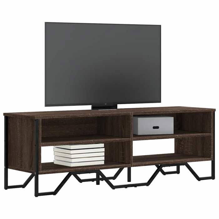 VidaXL TV Cabinet Brown Oak 122x34x41 Cm Engineered Wood, TV Stand, TV Buffet, Multimedia Cabinet, TV Bench, Furniture 848573