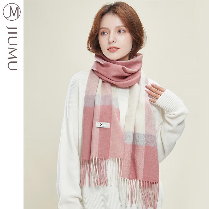 JIUMU Women's Thick Knitted Wool Blend Scarf