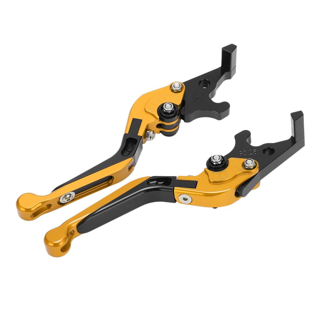Adjustable Pair Motorcycle Brake Clutch Levers for Yamaha XMAX 250 XMAX300 XMAX400 (Gold)