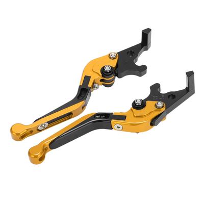 Adjustable Pair Motorcycle Brake Clutch Levers for Yamaha XMAX 250 XMAX300 XMAX400 (Gold)